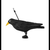 GardenLine Nagyméretű Galambriasztó műanyag holló, erkélyre, sárga csőr, 40 x 13 x 20 cm