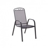 Gardenwell Melfi fém kerti szék, szürke
