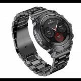 Garett Atom okosóra acél szíjjal, fekete (ATOM_BLK_STL) (ATOM_BLK_STL)