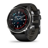 Garmin Descent Mk3i - 51mm Silver-Black PVD Titan szilikon szíjjal pulzusmérő óra