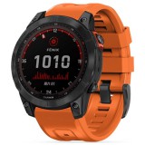 Garmin Fenix 3 / 3 HR / 5X / 5X Plus / 6X / 6X Pro / 7X, szilikon pótszíj, állítható, TP IconBand, narancssárga
