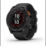 Garmin Fenix 7 Pro Solar okosóra szürke, fekete szilikon szíjjal (010-02777-01) (010-02777-01)