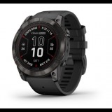 Garmin Fenix 7X Pro Sapphire Solar okosóra szürke DLC titánium, fekete szilikon szíjjal (010-02778-11) (010-02778-11)