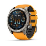 Garmin fenix 8 51mm AMOLED Sapphire with Orange/Graphite Silicone Band 010-02905-11