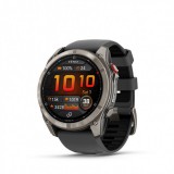 Garmin Fenix 8 PRO Amoled 51mm Sapphire Titanium Grafit fekete szilikon szíjjal pulzusmérő óra