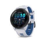 Garmin Forerunner 265 futóóra fehér-kék szilikon szíjjal (010-02810-11) (010-02810-11)