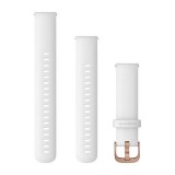 Garmin Óraszíj Fehér Rose Gold csat szilikon Quick Release 18mm