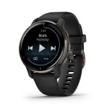 Garmin Venu 2 Plus Slate Stainless Steel Bezel With Black Case And Silicone Band 010-02496-11