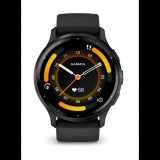 Garmin Venu 3 okosóra fekete kerettel, bőr és szilikon szíjjal (010-02784-52) (010-02784-52)
