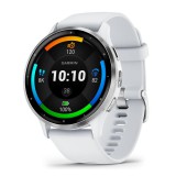 Garmin Venu 3 Silver Stainless Steel Bezel with Whitestone Case and Silicone Band 010-02784-00