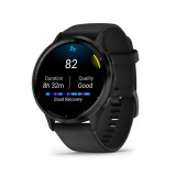 Garmin Venu 3 Slate Stainless Steel Bezel with Black Case and Silicone Band 010-02784-01