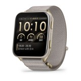 Garmin Venu X1 Soft Gold with Titanium Caseback and French Grey Nylon Band 010-02980-09