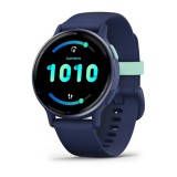 Garmin Vivoactive 5 Metallic okosóra (Metallic Navy Aluminium Bezel with Navy Case and Silicone)