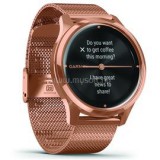Garmin vívomove Luxe rose gold-fekete milánói típusú fém 18K rose gold szíjjal (010-02241-24)