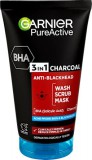 GARNIER Skin Naturals Pure Active 3in1 Charcoal Problémás Zsíros Bőrre 150 ml