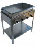 Gáz-Grill BGS-4-1 LRM négyégős álló lángossütő készülék földgáz üzemű, rozsdamentes serpenyővel