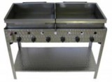 Gáz-Grill BGS-6 L hatégős álló lángossütő készülék acélserpenyővel PB-gáz üzemű