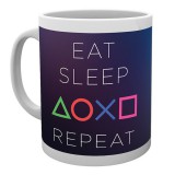 GB Global Playstation: Eat Sleep Repeat kerámia bögre, 320 ml