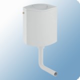 Geberit AP116plus falon kívüli WC tartály alacsony szereléshez, 2 mennyiséges öblítés, vízkezelő-tabletta bedobónyílással