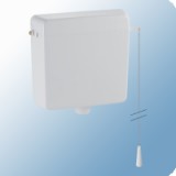 Geberit AP123 falon kívüli WC tartály magas szereléshez, 1 mennyiséges öblítés, lánccal