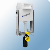 Geberit Kombifix Basic fali WC szerelőelem (nem lábonálló), 108 cm + Delta 12 cm-es falon belüli WC tartály