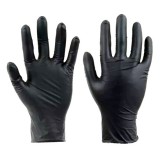 GEBOL védőkesztyű egyszerhasználatos púdermentes "Black Nitril Eco" (100db-os)  M