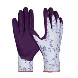 GEBOL Védőkesztyű mártott latex lila "Flower"  (8)