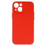 Gegeszoft Camshield Soft - Apple iPhone 14 (6.1) por- és kameravédős szilikon tok piros
