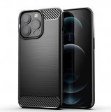 Gegeszoft Huawei P40 Lite E Carbon vékony szilikon tok fekete