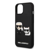 Gegeszoft Karl Lagerfeld and Choupette 3D Apple iPhone 14 Plus (6.7) hátlapvédő tok fekete (KLHCP14M3DRKCK)