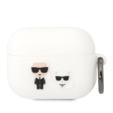 Gegeszoft Karl Lagerfeld and Choupette Apple Airpods Pro szilikon tok fehér (KLACAPSILKCW)