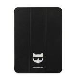 Gegeszoft Karl Lagerfeld Apple iPad Pro 12.9 (2021) Choupette Head Saffiano oldalra nyíló könyv tok fekete (KLFC12OCHK)