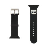 Gegeszoft Karl Lagerfeld Choupette Head Apple Watch 42/44mm óraszíj fekete (KLAWLSLCK)