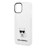 Gegeszoft Karl Lagerfeld Choupette Logo Apple iPhone 14 Plus (6.7) hátlapvédő tok átlátszó (KLHCP14MCTTR)