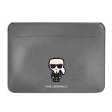 Gegeszoft Karl Lagerfeld Saffiano Ikonik ezüst laptop táska 16" (KLCS16PISFG)
