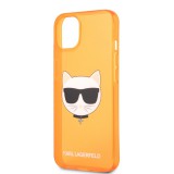 Gegeszoft Karl Lagerfeld TPU Choupette Apple iPhone 13 Mini (5.4) hátlapvédő tok Fluo Orange (KLHCP13SCHTRO)