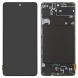 Gegeszoft Samsung A715 Galaxy A71 (2020) fekete LCD kijelző érintővel és kerettel (Incell)