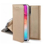 Gegeszoft Smart magnet Samsung A726 Galaxy A72 5G (2020) oldalra nyíló mágneses könyv tok szilikon belsővel arany