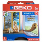 GEKO Tömítőprofil öntapadós gumi   6m "D" barna (3435867)