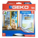 GEKO Tömítőprofil öntapadós gumi 6m "E" fehér (3435883)