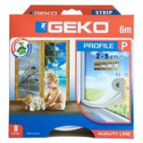 GEKO Tömítőprofil öntapadós gumi   6m "P" fehér (3435887)