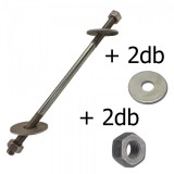 Gelavi Fogópár csavar, NATÚR M12x350 anyával alátéttel