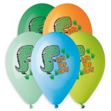 Gemar Dínó party mintás prémium lufi válogatás, 33 cm - 5 db