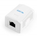 Gembird 1x RJ45 kat. 5e fali aljzat, komplett, fehér NCAC-1F5E-01