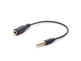 Gembird 3.5 MM 4-PIN audio cross-over adapter cable, black CCA-419
