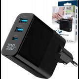 Gembird 3-Port 30W USB Fast Charger Black (TA-UC-PDQC30LCD-BK-02)