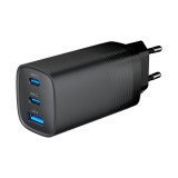 Gembird 3-port 65W GaN USB PowerDelivery fast charger Black TA-UC-PDQC65-01-BK