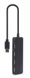 Gembird 4-portos USB2.0 Type-C HUB Black UHB-CM-U2P4-01