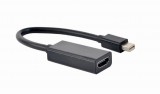 Gembird 4K Mini DisplayPort to HDMI Adapter Cable Black A-MDPM-HDMIF4K-01