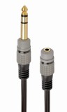 Gembird A-63M35F-0.2M audio kábel 0,2 M 6.35mm 3.5mm Fekete